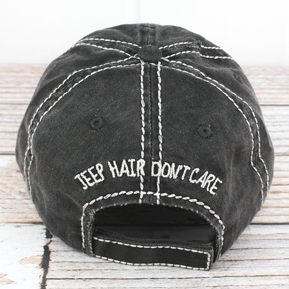NWT Distressed Jeep Hair Cap - Picture 3 of 3
